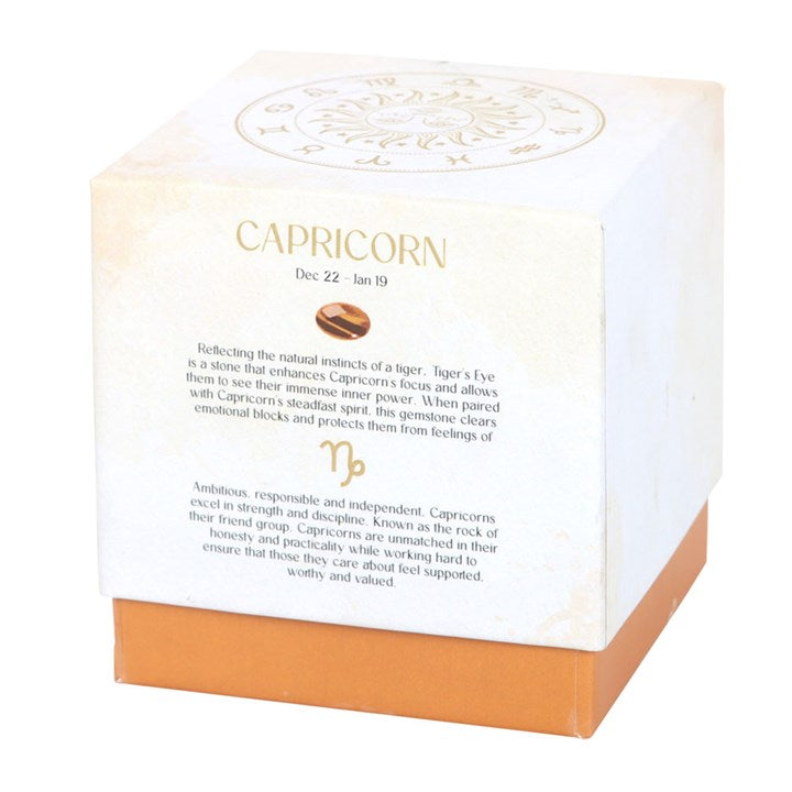 Capricorn Zodiac Sandalwood & Jasmine Gemstone Candle