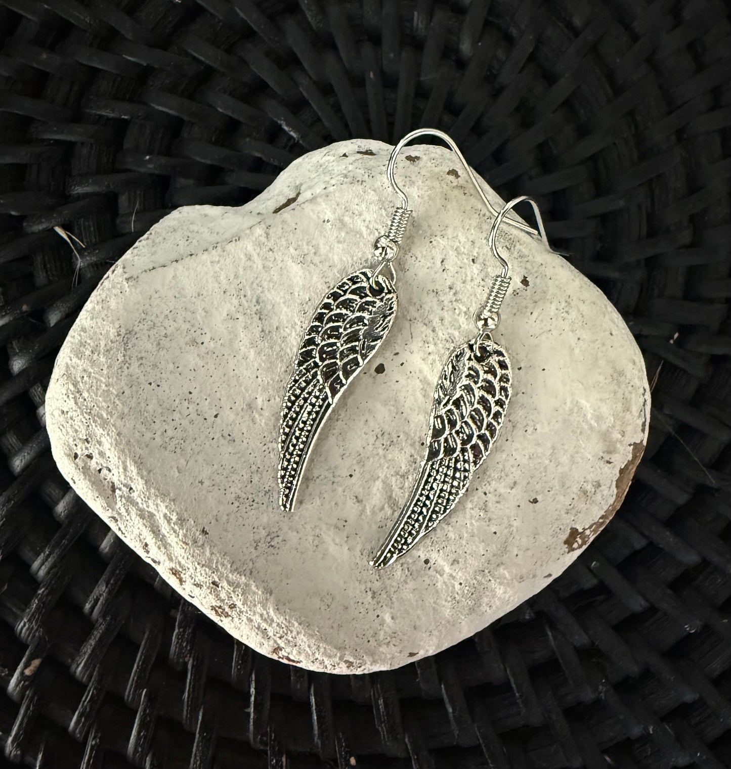 Angel Wings Silver Earrings