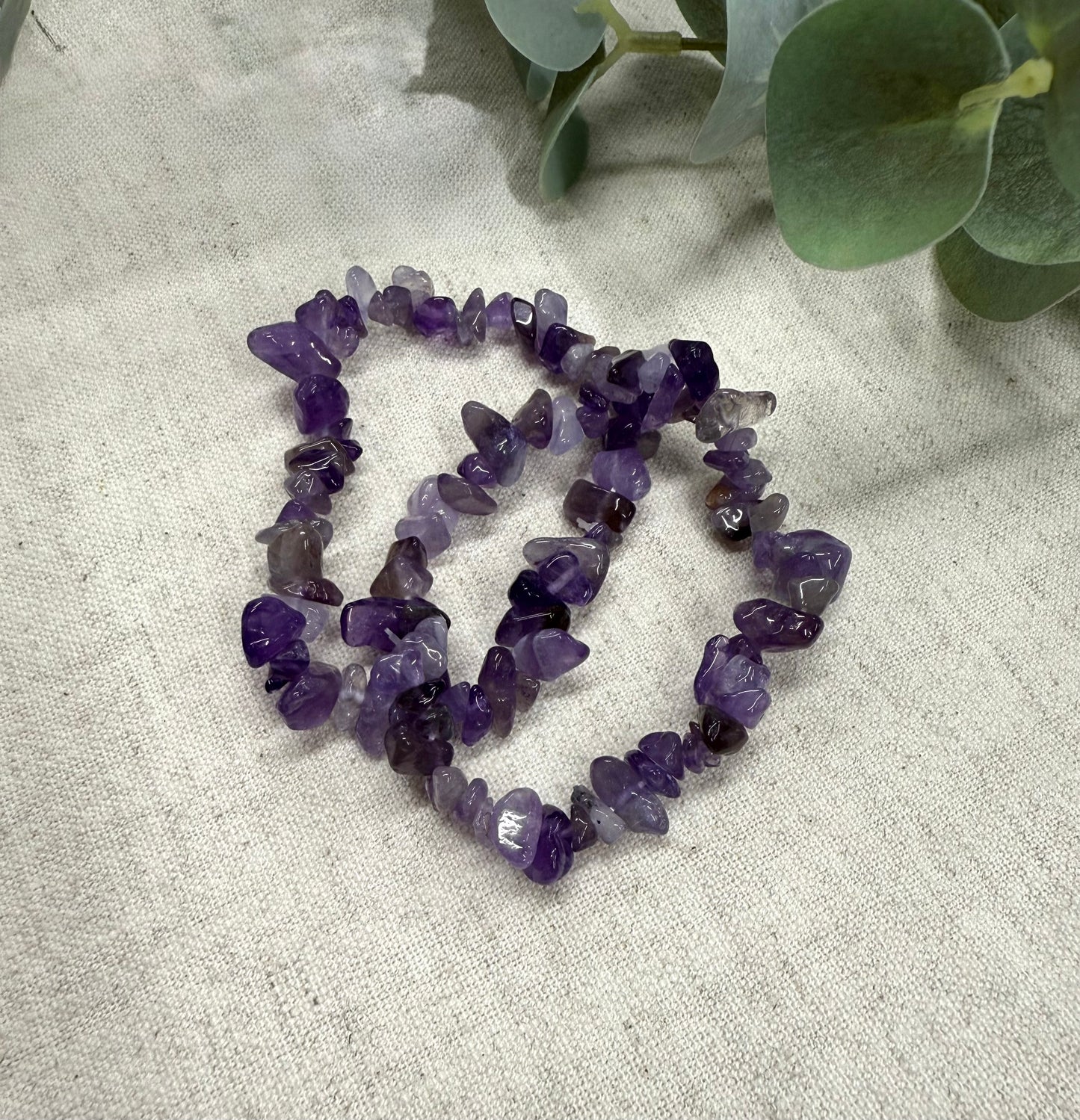 Amethyst Crystal Chip Bracelet