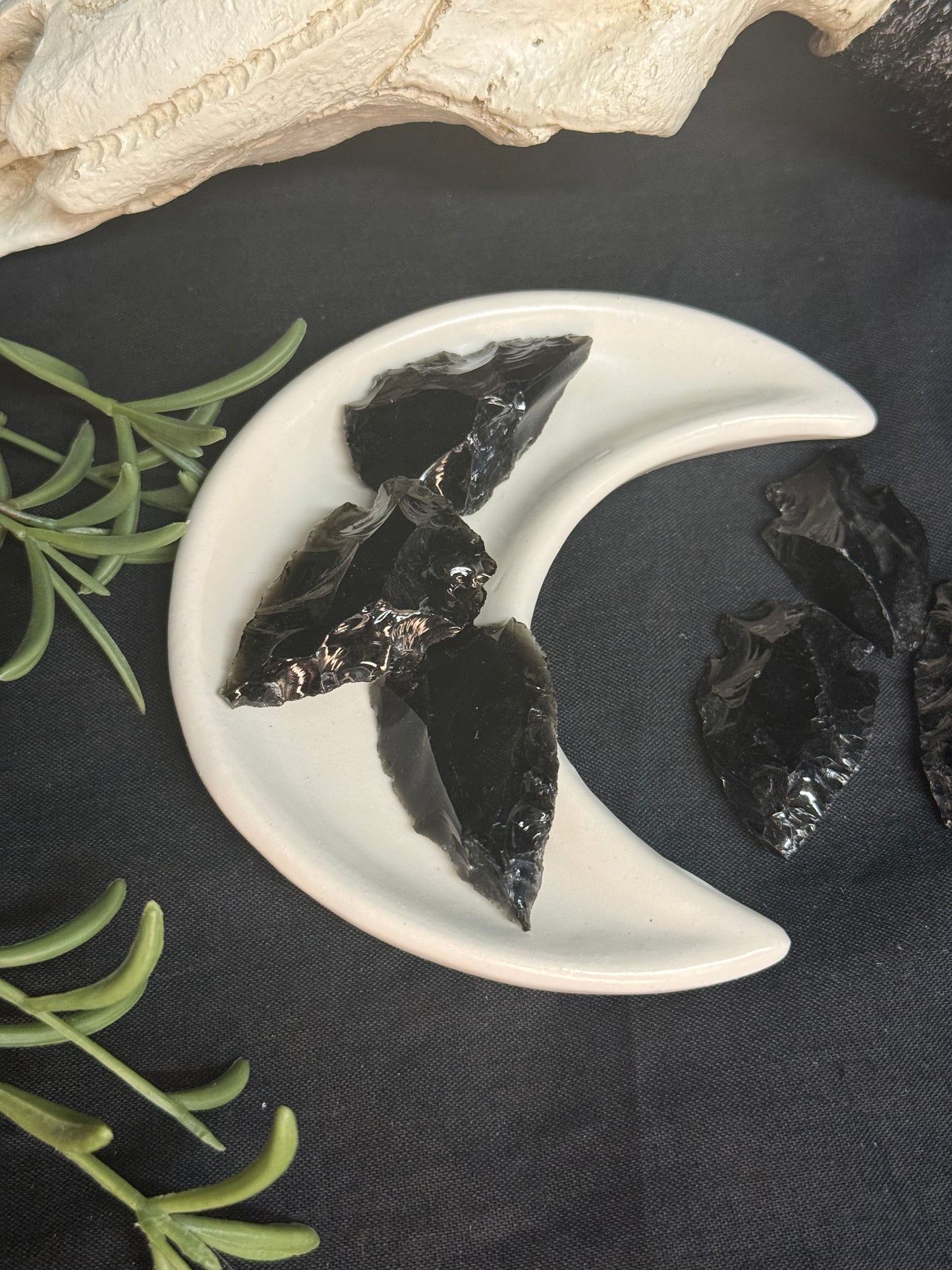 Black Obsidian Arrow Heads