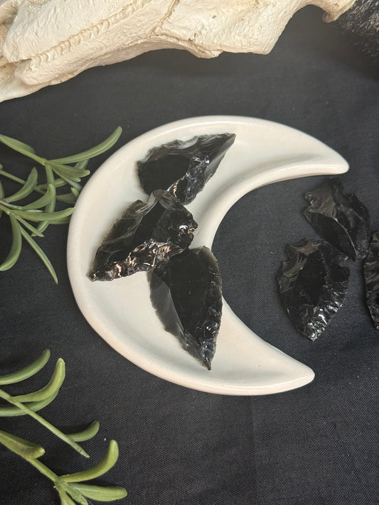 Black Obsidian Arrow Heads