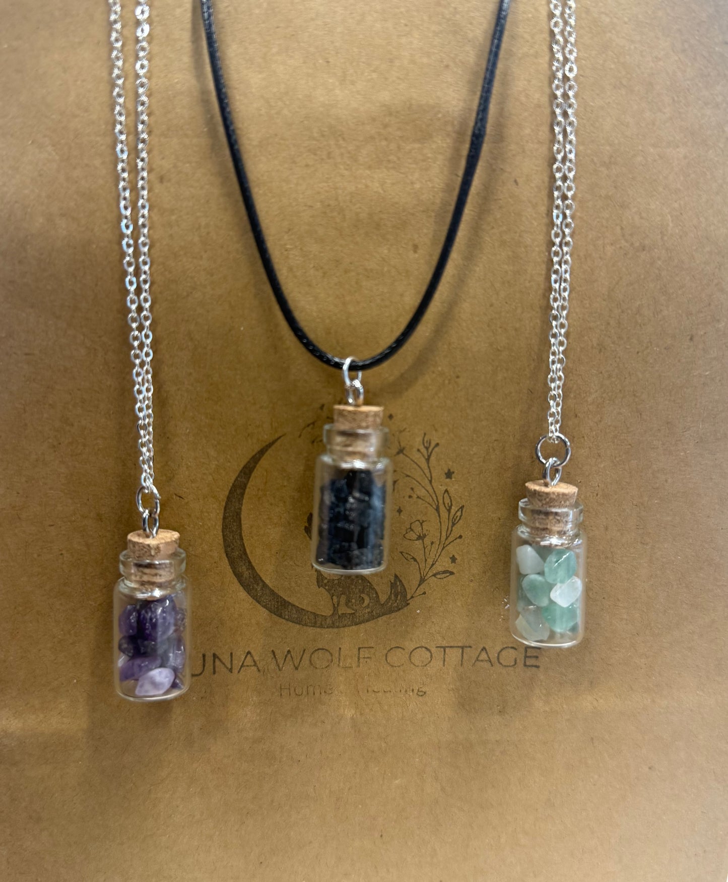 Green Aventurine Mini Spell Jar Necklace