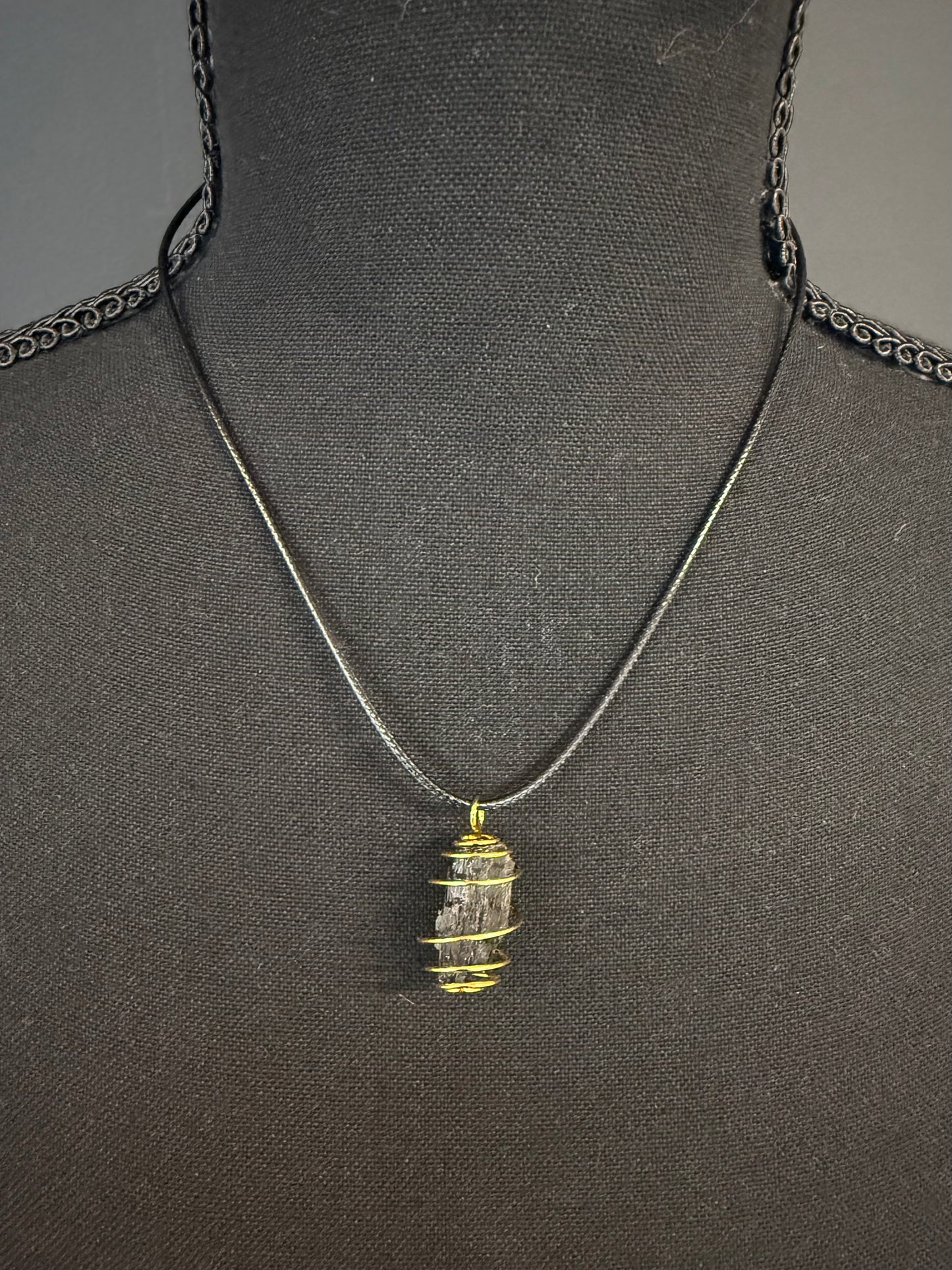 Black Tourmaline Caged Necklace