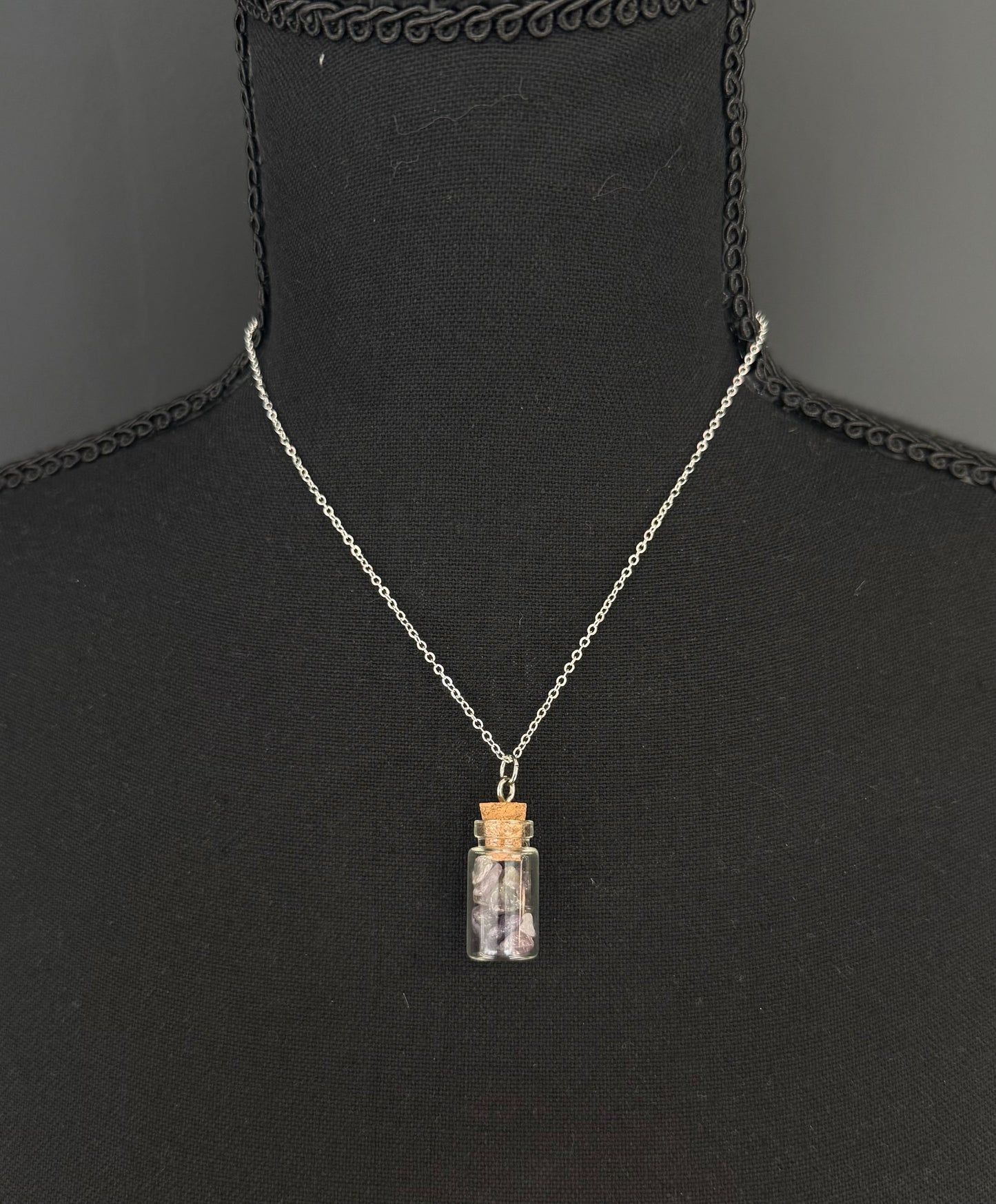 Amethyst Mini Spell Jar Necklace