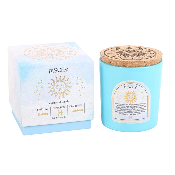 Pisces Gardenia Gemstone Candle
