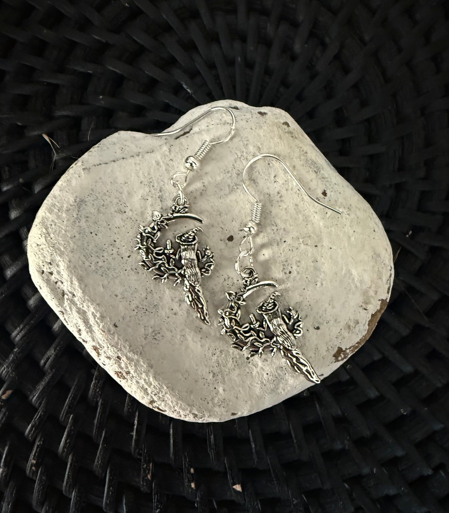 Luna Witch Silver Earrings