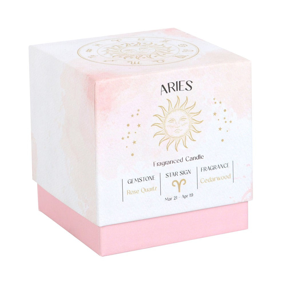 Aries Cedarwood Gemstone Candle
