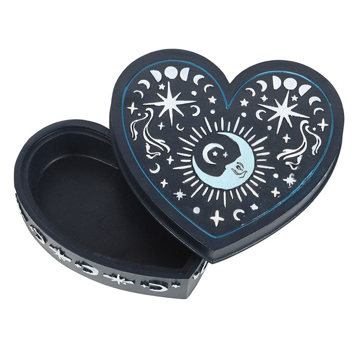 Blue Moon Heart Trinket Dish