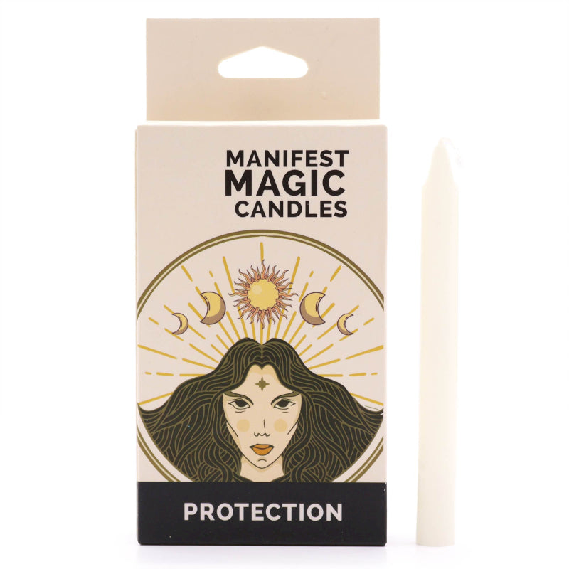 Manifest Magic Candles White -Protection