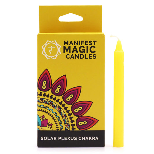 Manifest Magic Candles Yellow - Solar Plexus Chakra