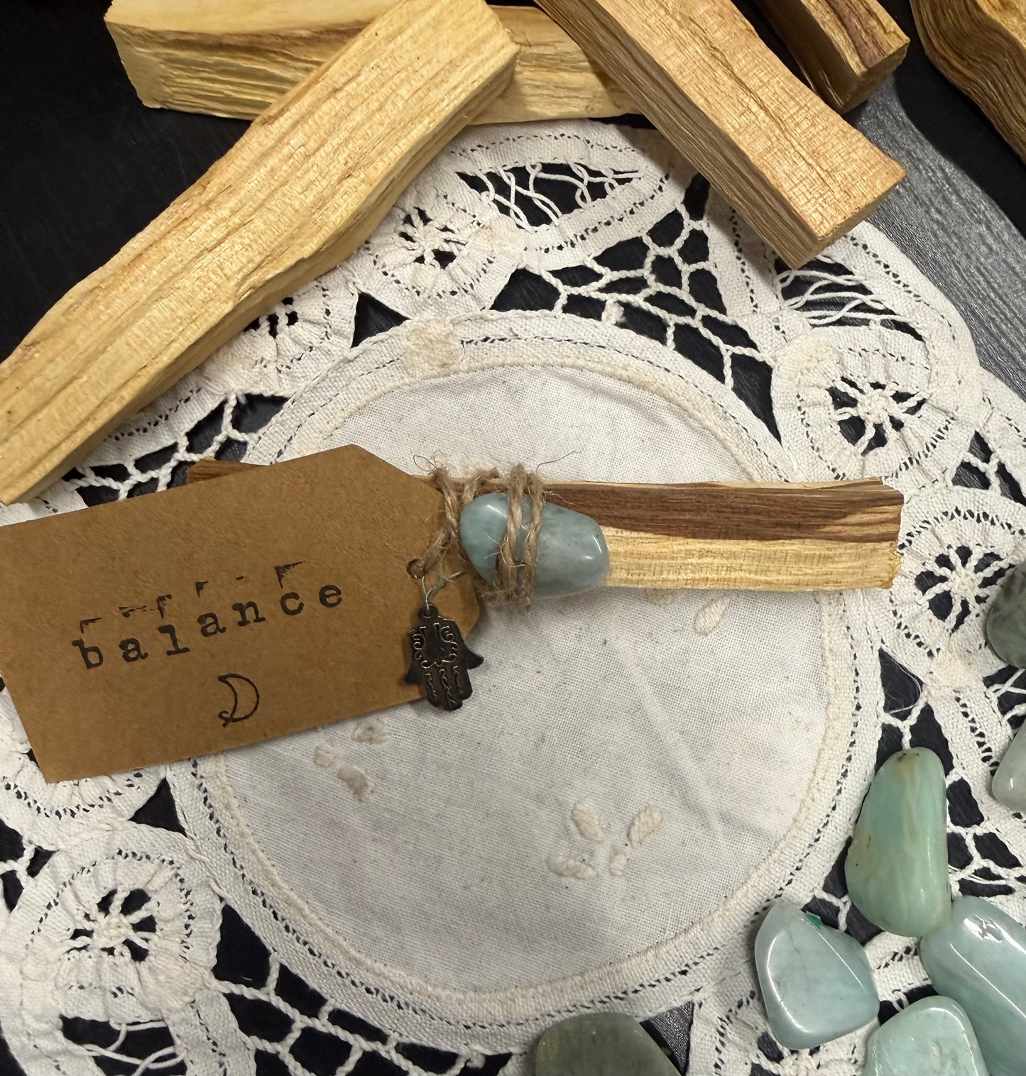 Little Intention Set Balance - Palo Santo & Amazonite