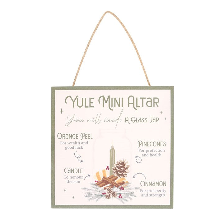 Yule Altar MDF Hanging Sign 20cm