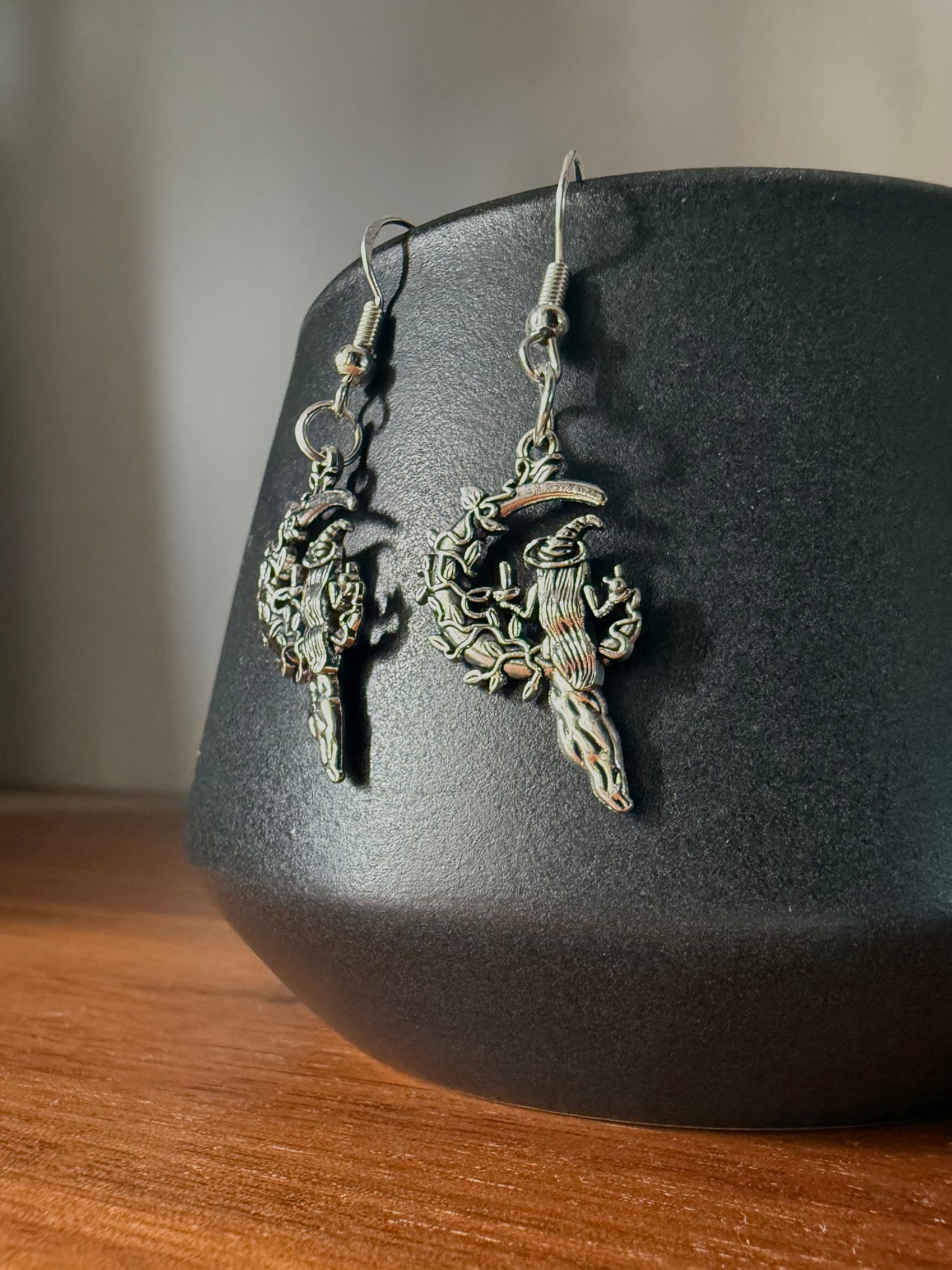 Luna Witch Silver Earrings