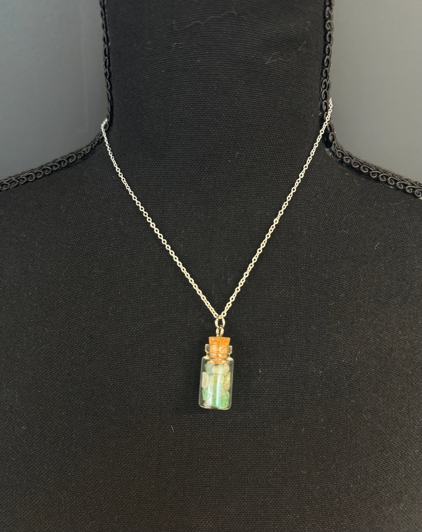 Green Aventurine Mini Spell Jar Necklace