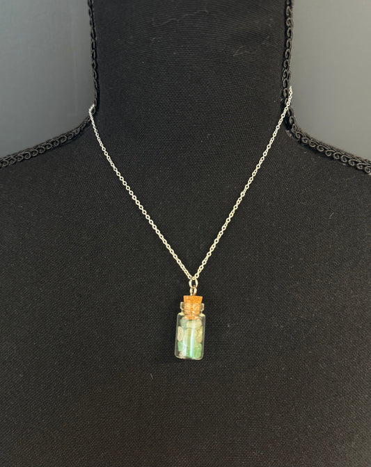 Green Aventurine Mini Spell Jar Necklace
