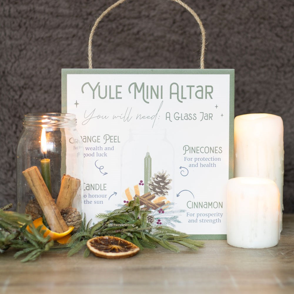Yule Altar MDF Hanging Sign 20cm