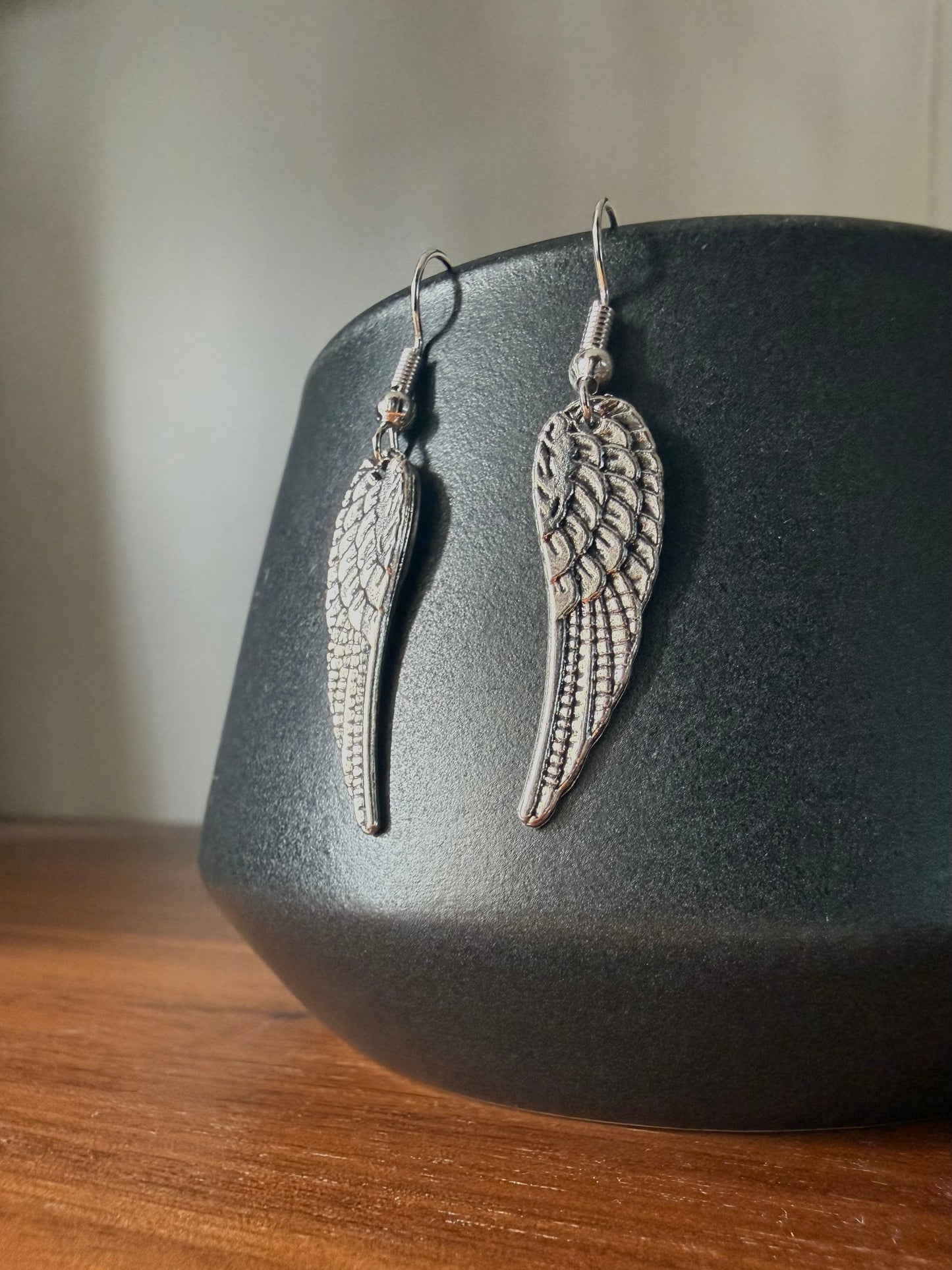 Angel Wings Silver Earrings